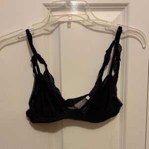 Aerie Black Lace Underwire Bralette Women’s Size 32B